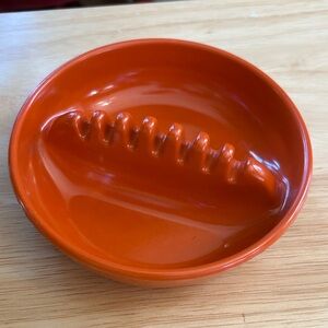 Vintage MCM Orange Melamine Ashtray - Retro Atomic Ges-Line Style
